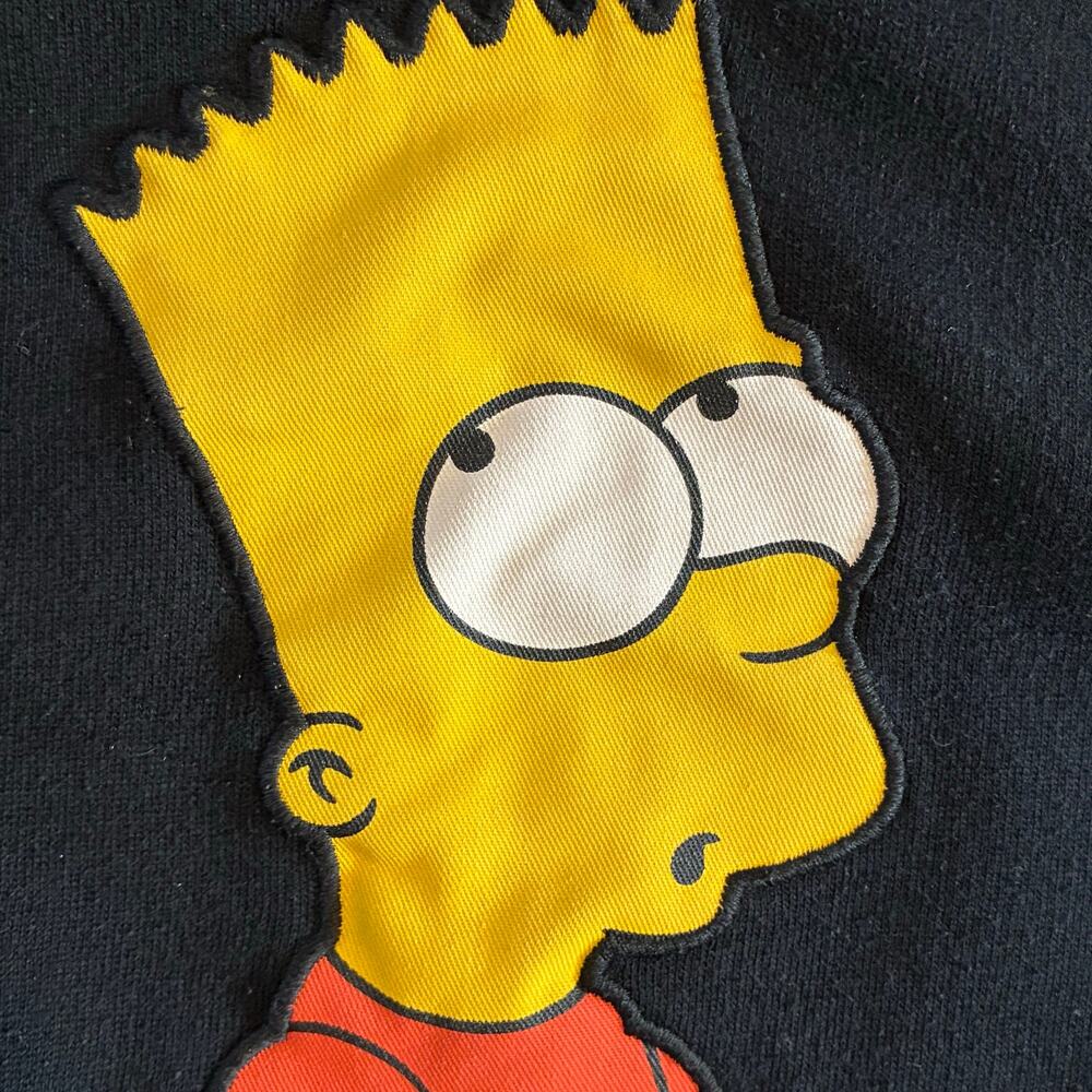 Pull & Bear The Simpsons Bart Graphic Sweatshirt Black Size Small - Picture 8 of 8